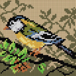 Orchidea Tapestry Kit Blue Tit (15cm x15cm)