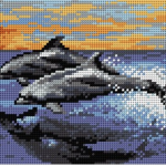 Orchidea Tapestry Kit- Dolphins (18cm x24cm)