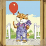 Collection d'art Tapestry Kit- Cat with a Balloon (40cm x30cm)