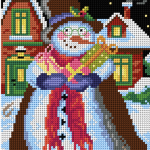 Orchidea Tapestry Kit- Christmas Time Snowman  (24cm x18cm)