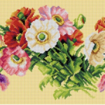 Orchidea Collection Tapestry Canvas- Icelandic Poppies (40cm x30cm)