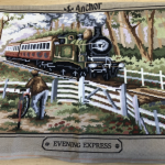 Rare Vintage Anchor Tapestry Canvas, Completed- Evening Express (35cm x 50cm)